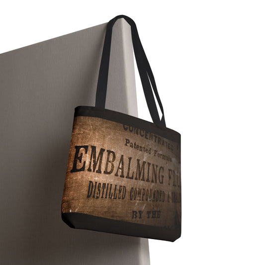 Vintage Embalming Fluid Tote Bag