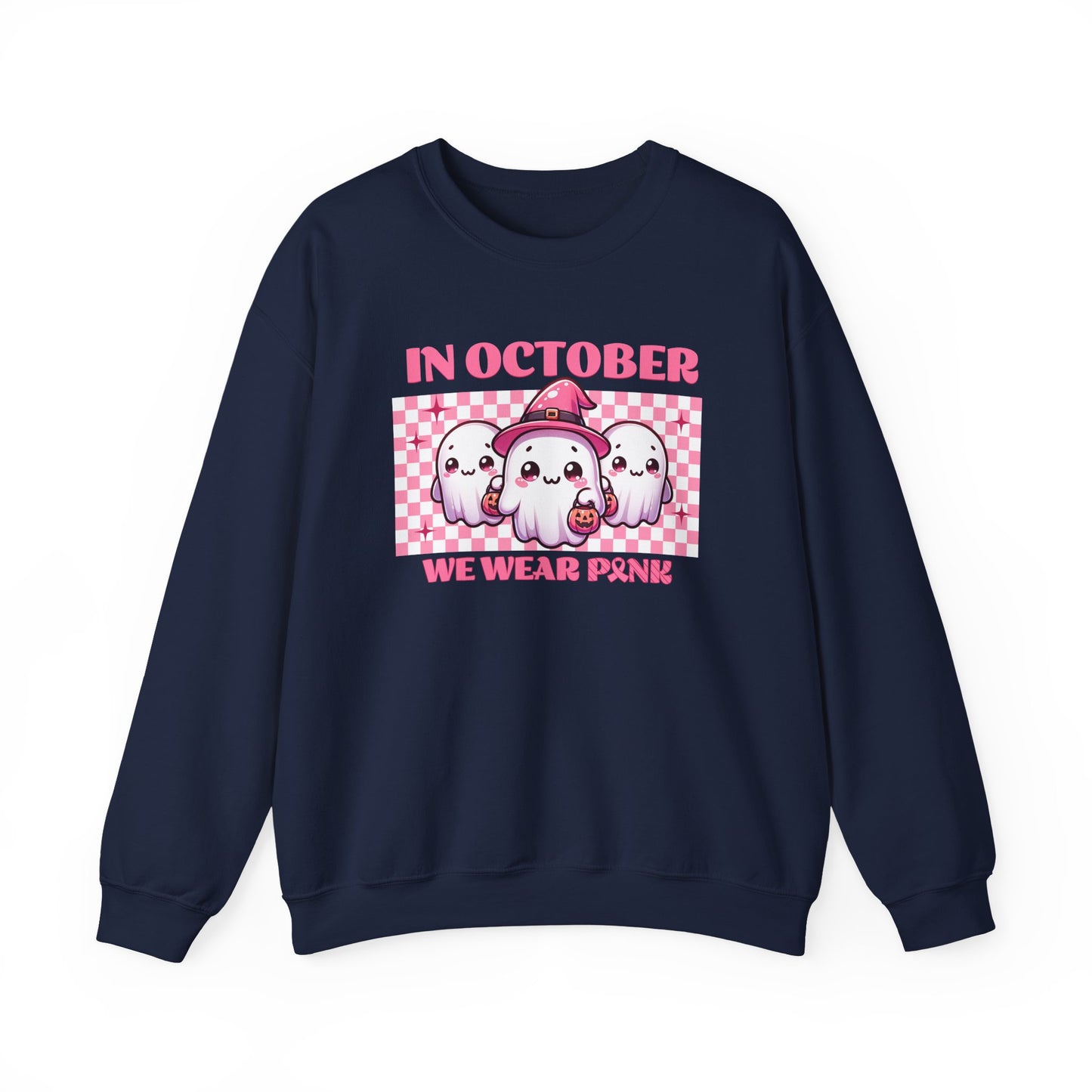 In October We Wear Pink Breast Cancer Awareness Sweatshirt