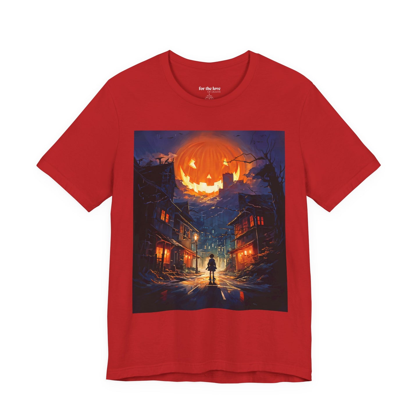 Retro Halloween Pumpkin Moon T-Shirt | Horror Art Graphic Tee