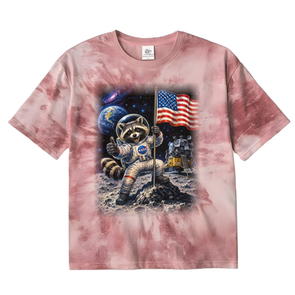 Astronaut Raccoon Moon Landing T-Shirt