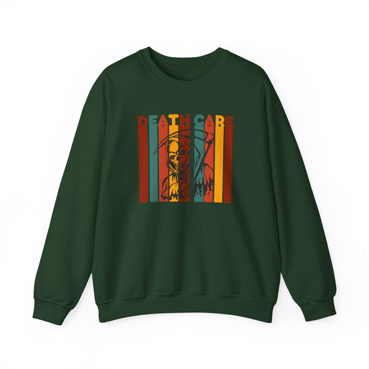 Death Care Retro Unisex Heavy Blend Crewneck Sweatshirt