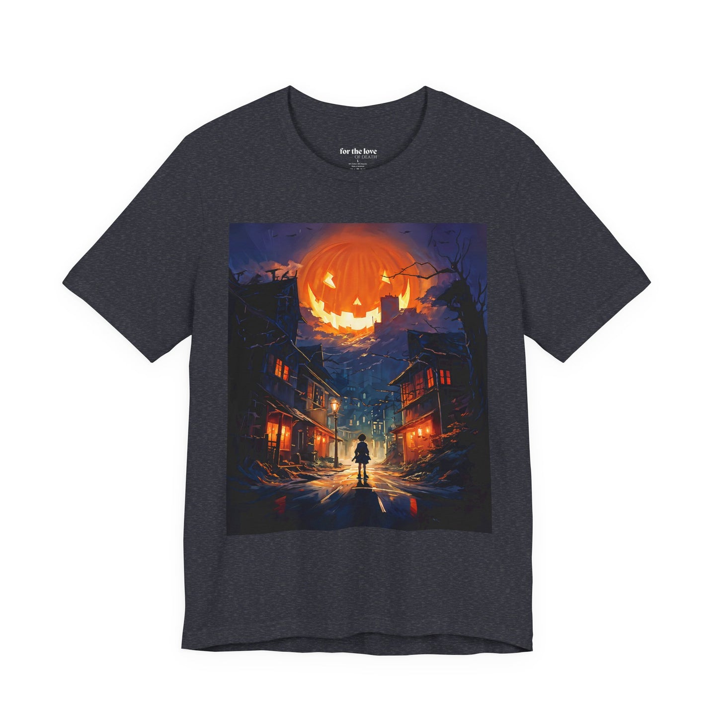 Retro Halloween Pumpkin Moon T-Shirt | Horror Art Graphic Tee