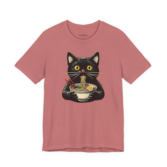 Cat Eating Ramen T-Shirt