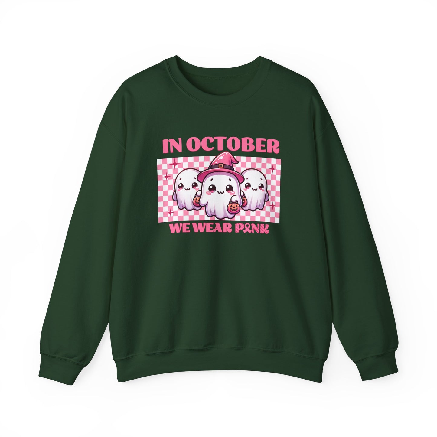 In October We Wear Pink Breast Cancer Awareness Sweatshirt