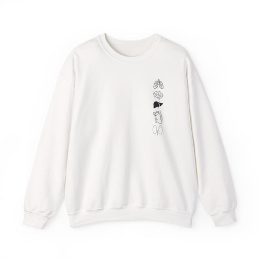 Heart and Lungs Minimalist Anatomy Sweatshirt