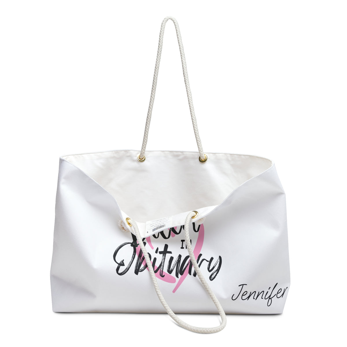 I Put the Bitch in Obituary Weekender Bag