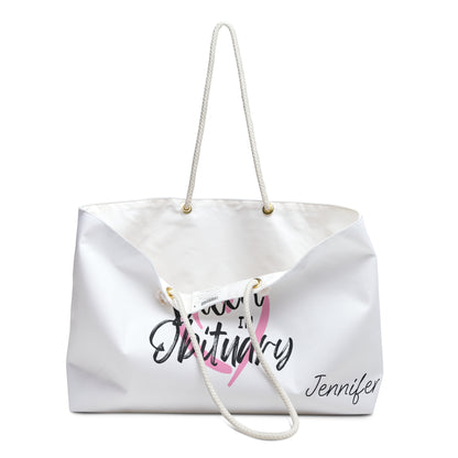 I Put the Bitch in Obituary Weekender Bag