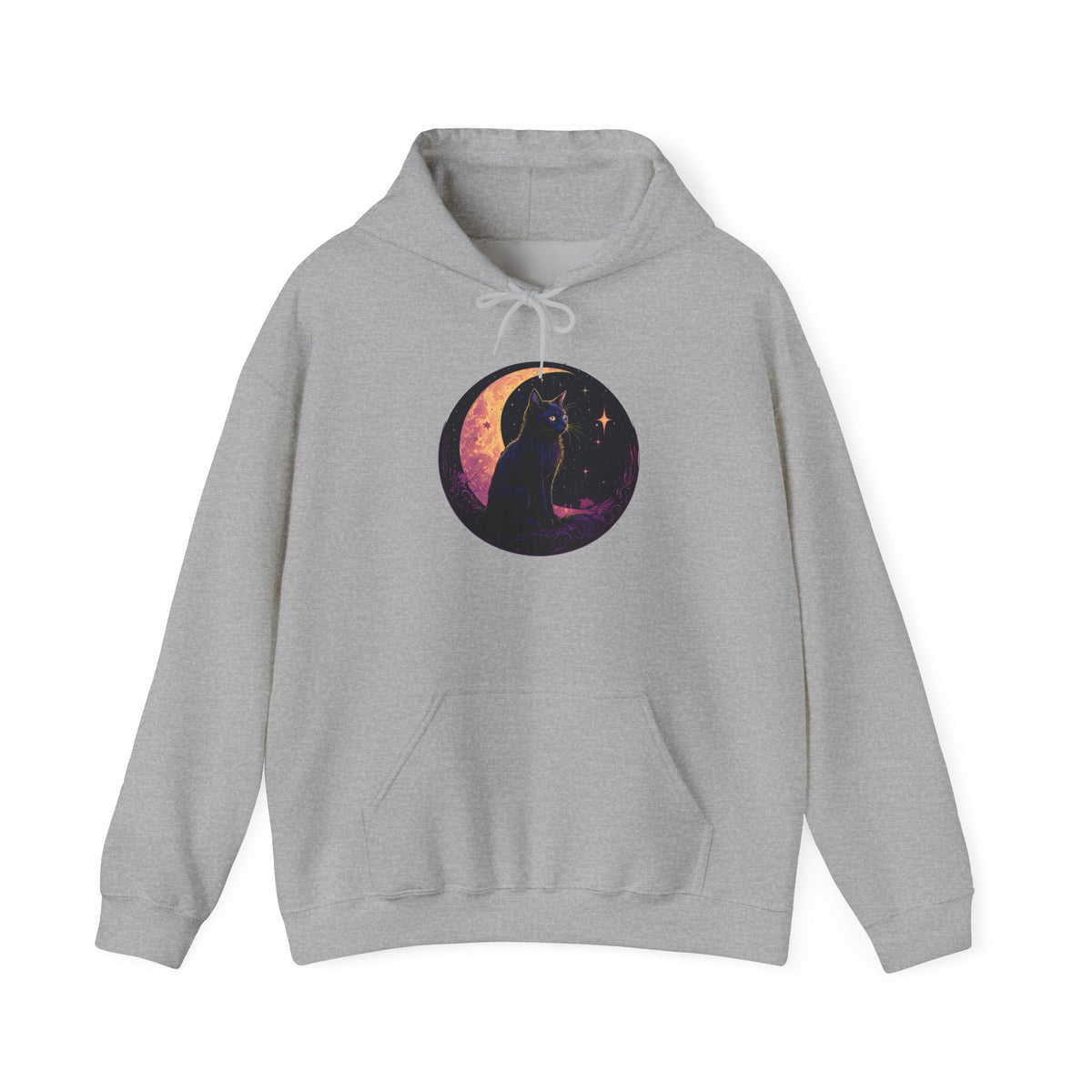Black Moon Cat Sweatshirt, Celestial Witch Shirt, Witchy Clothing, Pastel Goth Aesthetic, Wiccan Witchcraft Clothes, Dark Academia