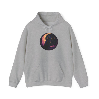 Black Moon Cat Sweatshirt, Celestial Witch Shirt, Witchy Clothing, Pastel Goth Aesthetic, Wiccan Witchcraft Clothes, Dark Academia