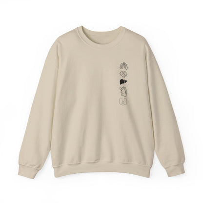 Heart and Lungs Minimalist Anatomy Sweatshirt