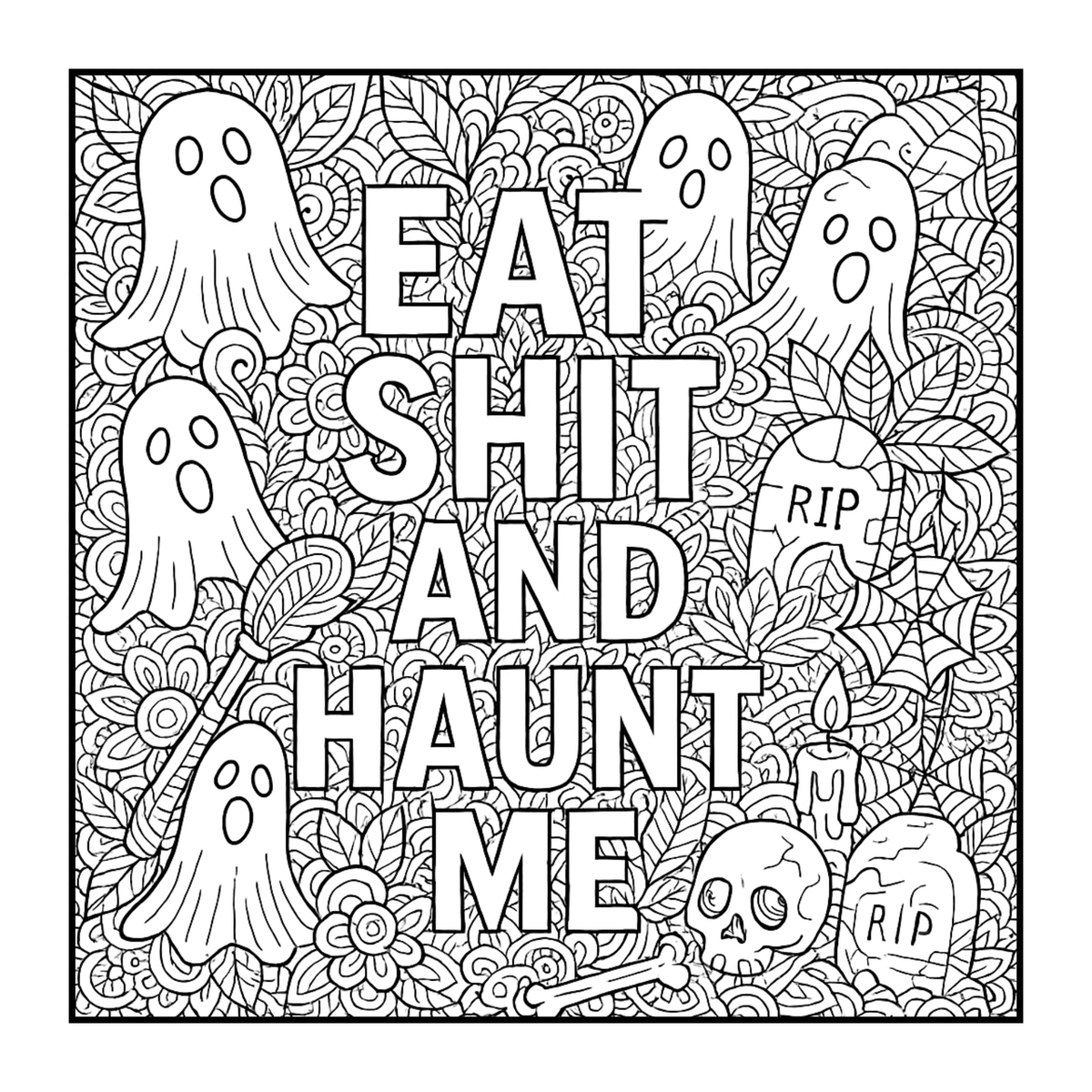 Morbid as F#%k Bold & Easy Gothic Coloring Book for Adults