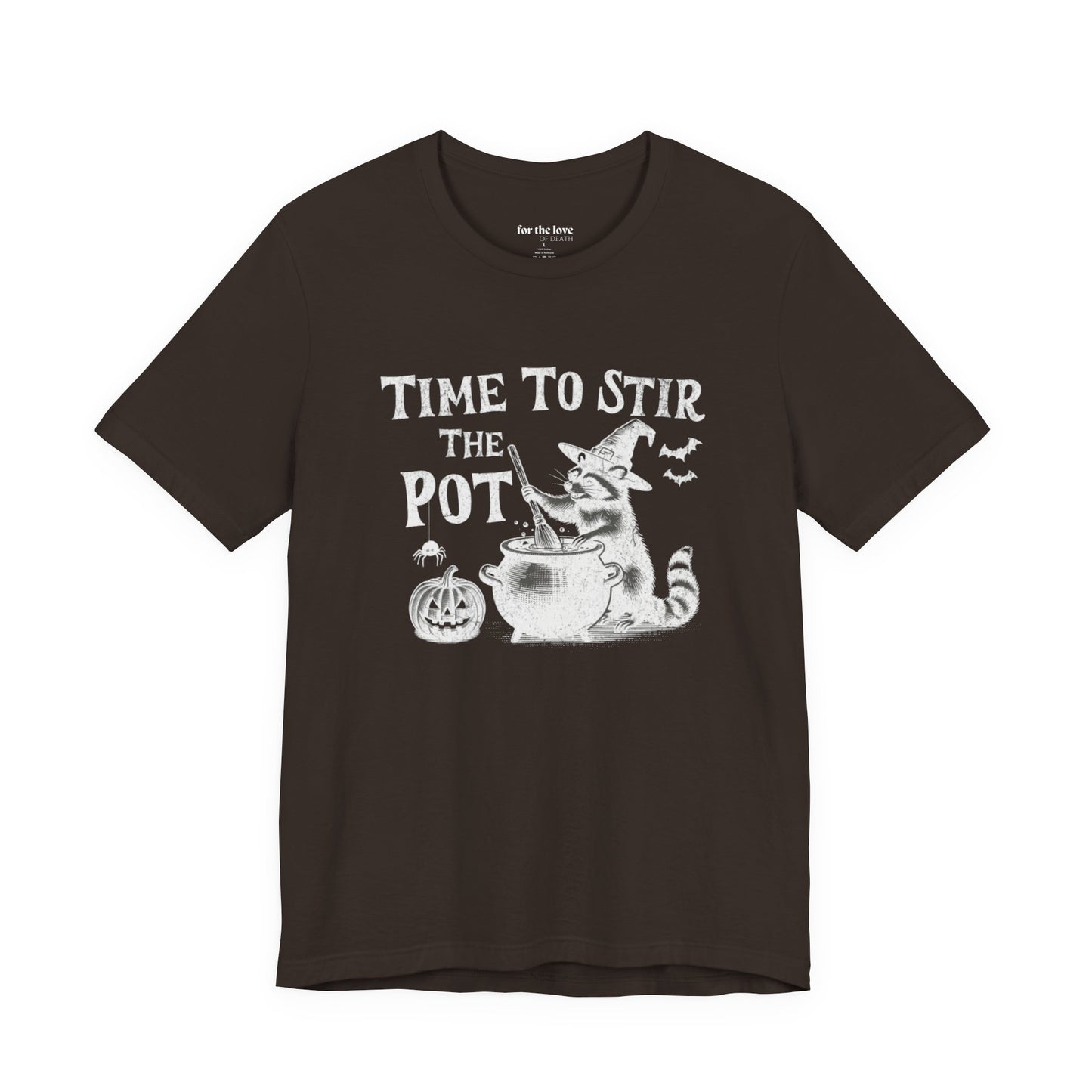 Time to Stir the Pot Raccoon Witch T-Shirt