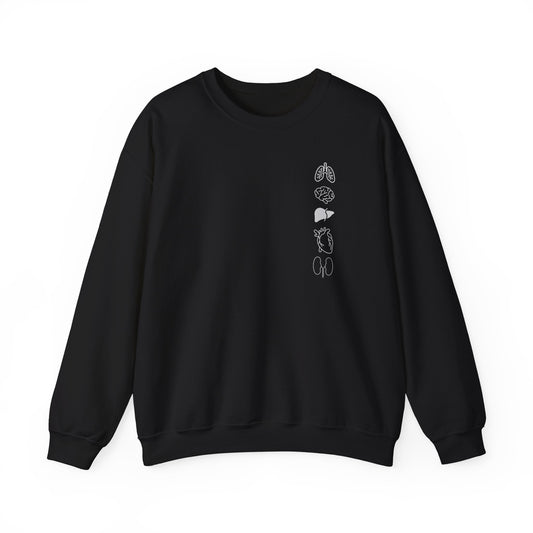 Heart and Lungs Minimalist Anatomy Sweatshirt