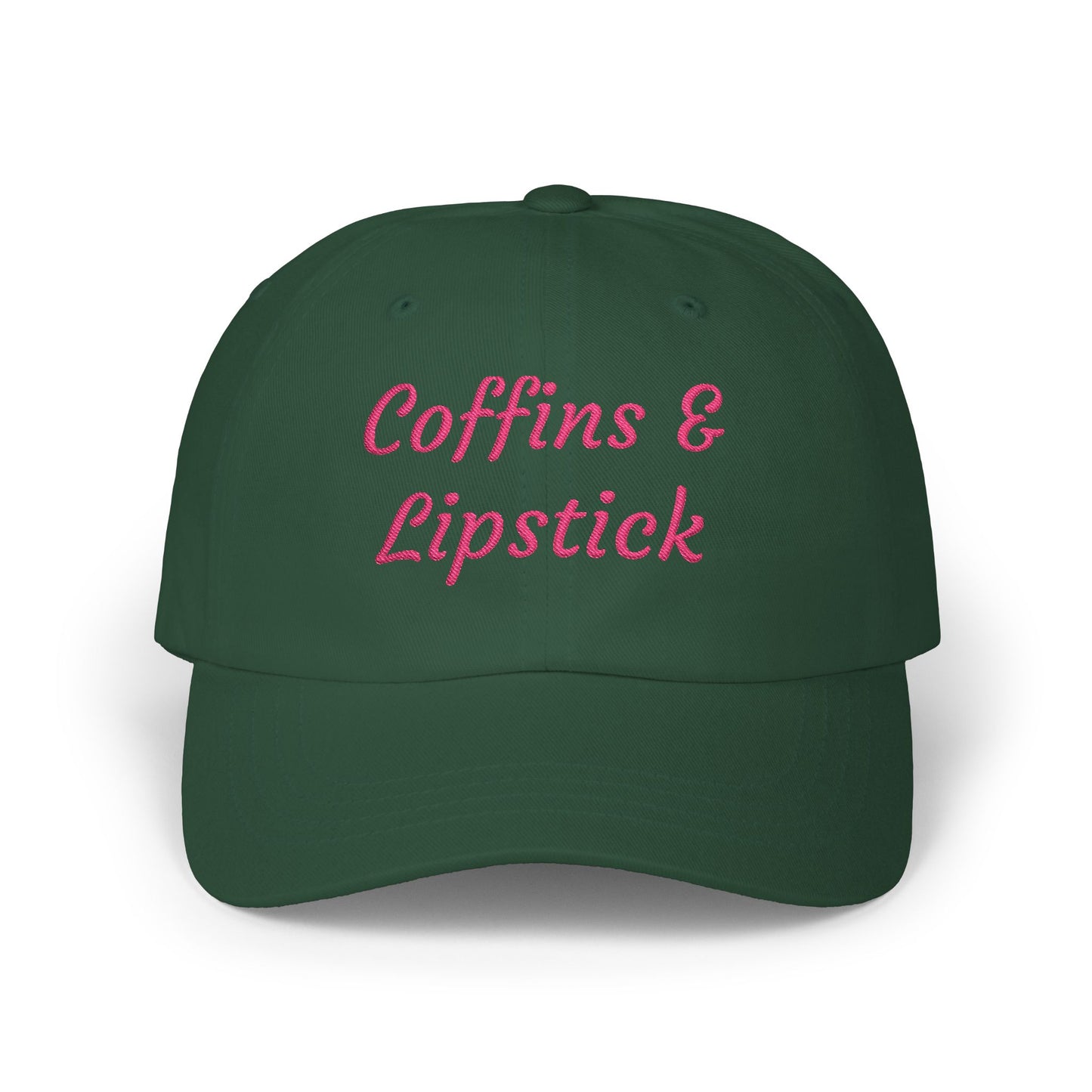 Coffins & Lipstick Embroidered Cap