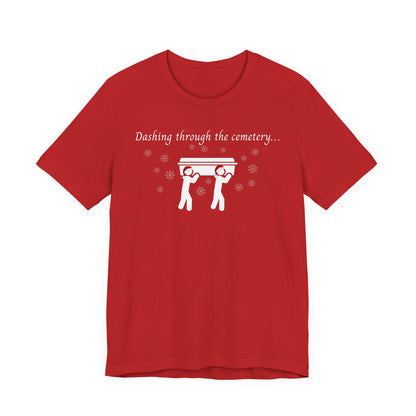 Dashing Through the Cemetery with Casket Tshirt