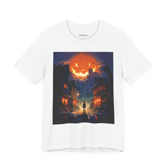 Retro Halloween Pumpkin Moon T-Shirt | Horror Art Graphic Tee
