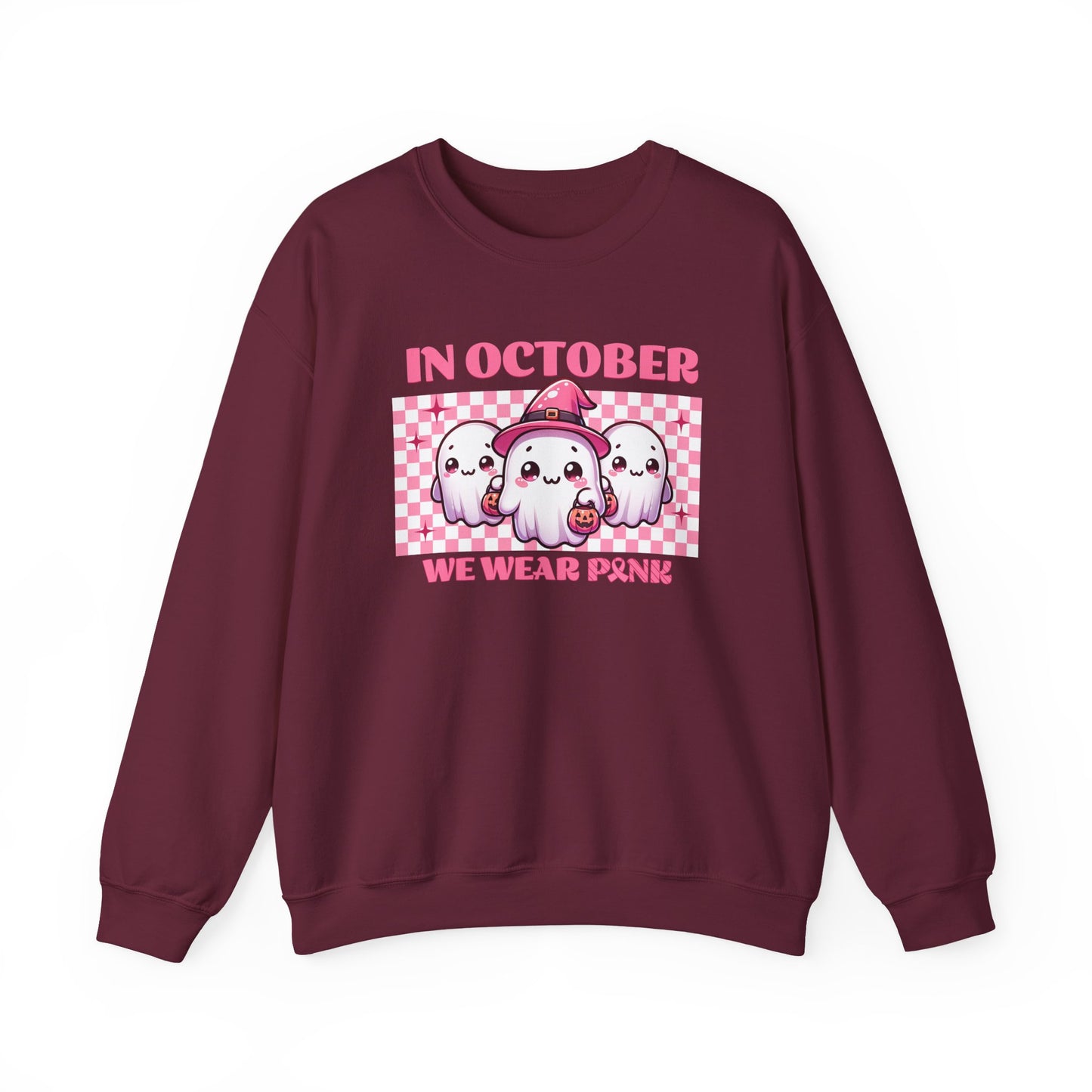 In October We Wear Pink Breast Cancer Awareness Sweatshirt
