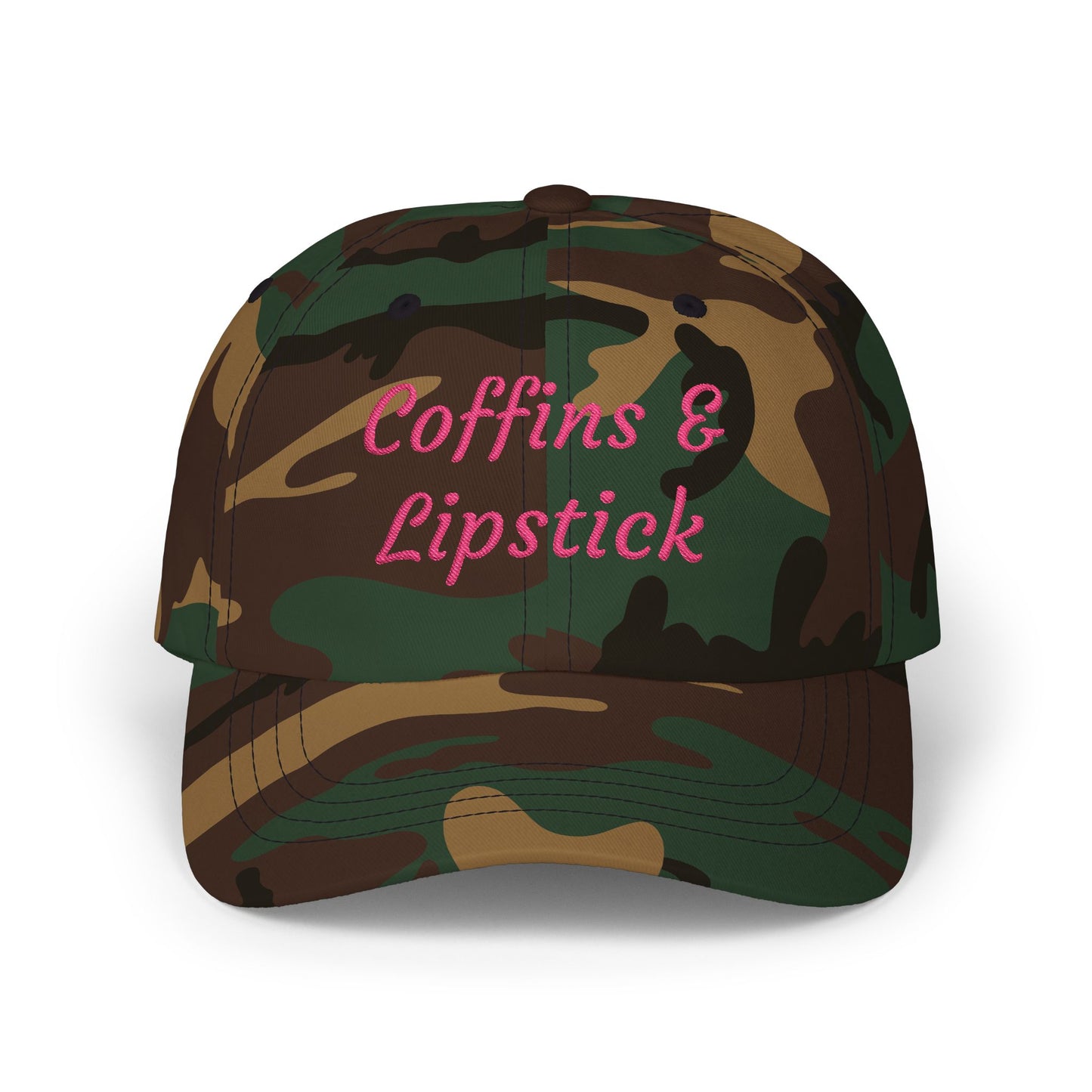 Coffins & Lipstick Embroidered Cap