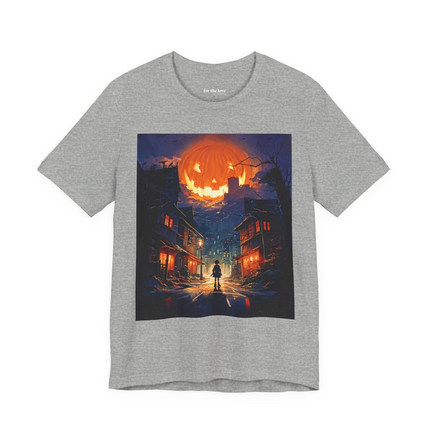 Retro Halloween Pumpkin Moon T-Shirt | Horror Art Graphic Tee