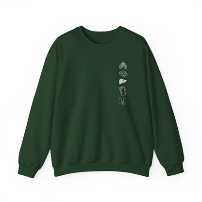 Heart and Lungs Minimalist Anatomy Sweatshirt