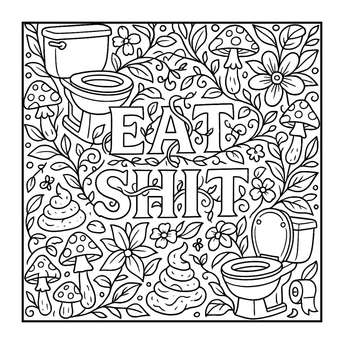 Morbid as F#%k Bold & Easy Gothic Coloring Book for Adults
