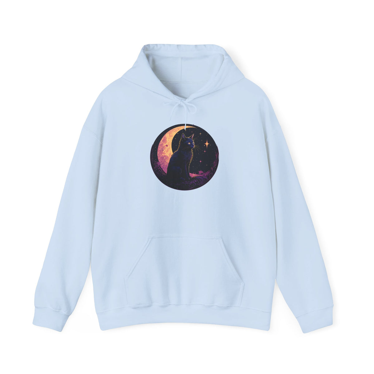 Black Moon Cat Sweatshirt, Celestial Witch Shirt, Witchy Clothing, Pastel Goth Aesthetic, Wiccan Witchcraft Clothes, Dark Academia