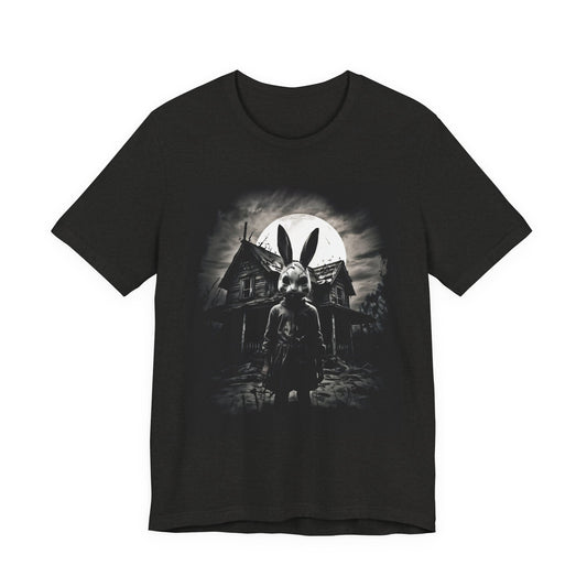 creepy bunny gothic t shirt weirdcore horror rabbit graphic tee