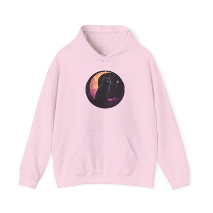 Black Moon Cat Sweatshirt, Celestial Witch Shirt, Witchy Clothing, Pastel Goth Aesthetic, Wiccan Witchcraft Clothes, Dark Academia