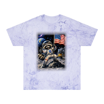 Astronaut Raccoon Moon Landing T-Shirt