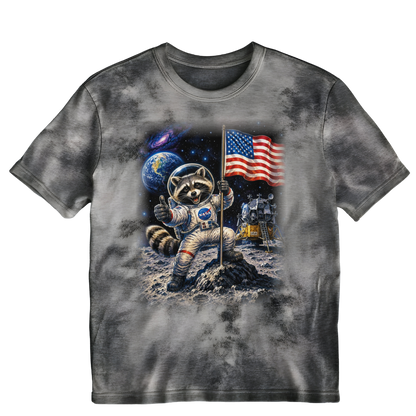 Astronaut Raccoon Moon Landing T-Shirt