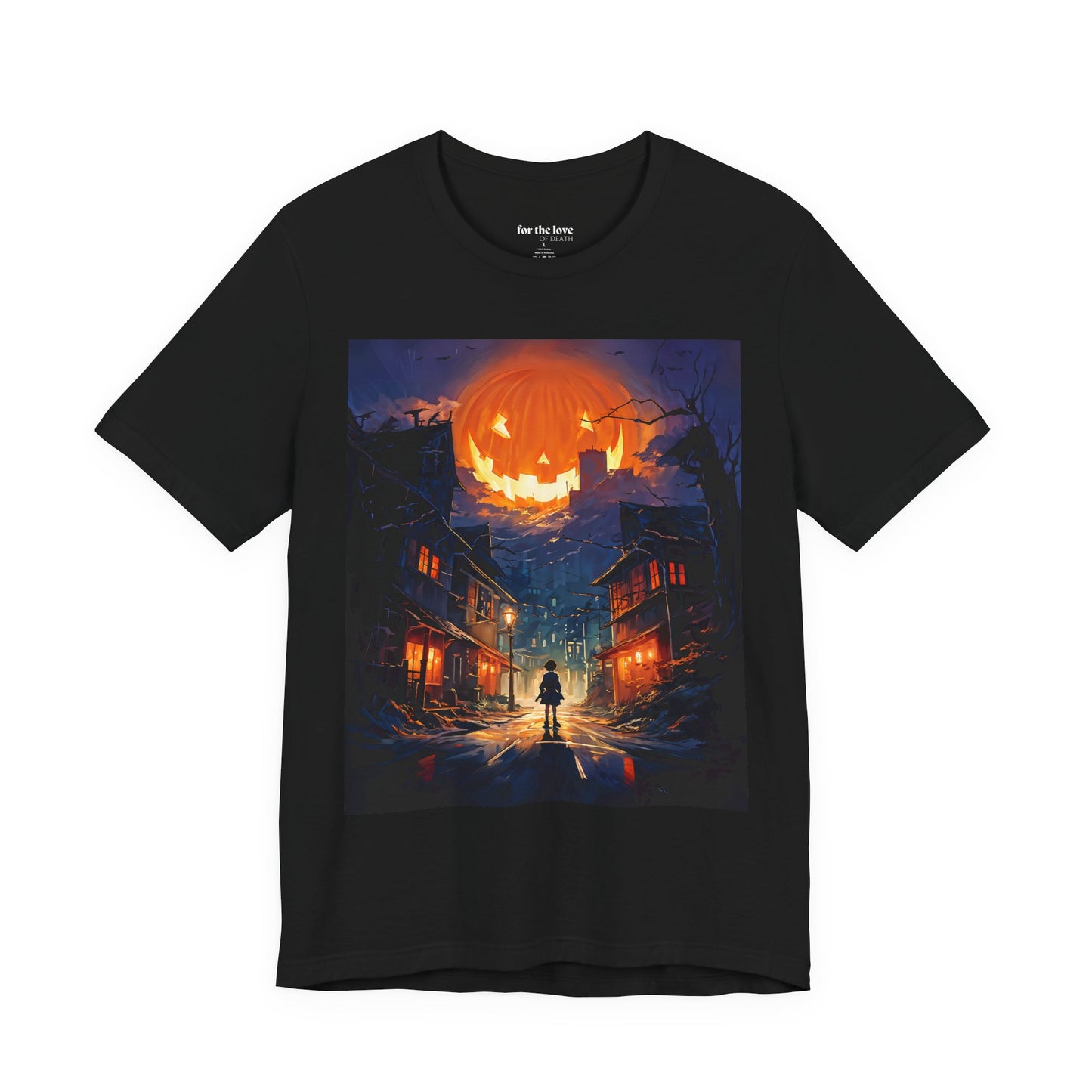 Retro Halloween Pumpkin Moon T-Shirt | Horror Art Graphic Tee