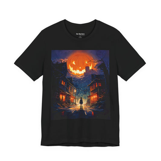 Retro Halloween Pumpkin Moon T-Shirt | Horror Art Graphic Tee
