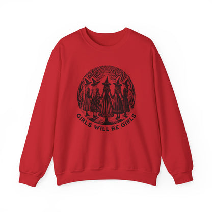 Girls Will Be Girls Witchy Feminist Sweatshirt