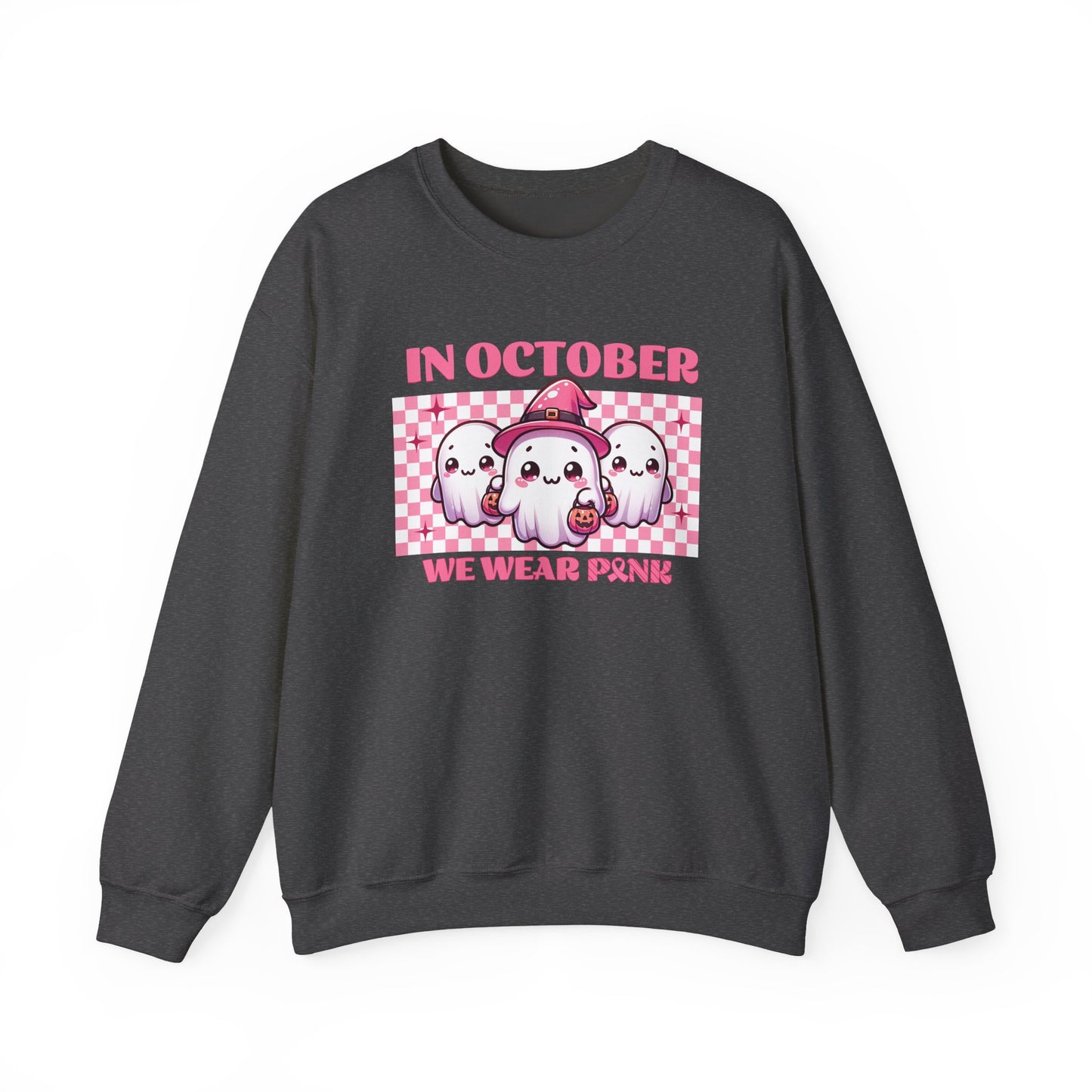 In October We Wear Pink Breast Cancer Awareness Sweatshirt