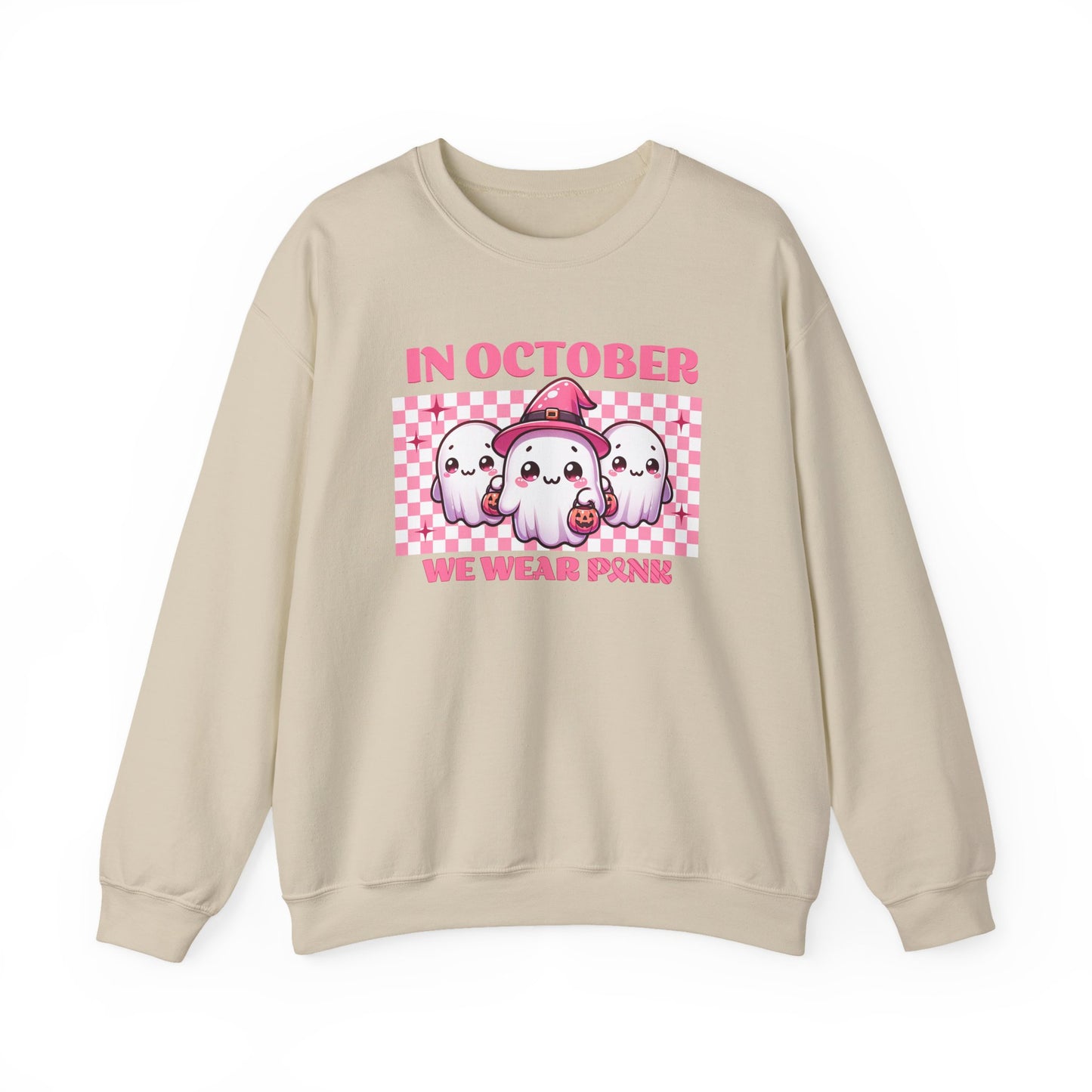 In October We Wear Pink Breast Cancer Awareness Sweatshirt