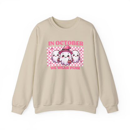 In October We Wear Pink Breast Cancer Awareness Sweatshirt
