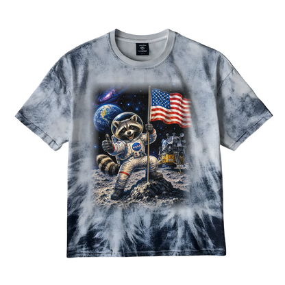 Astronaut Raccoon Moon Landing T-Shirt