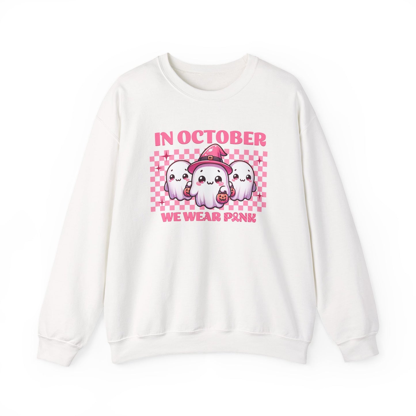In October We Wear Pink Breast Cancer Awareness Sweatshirt