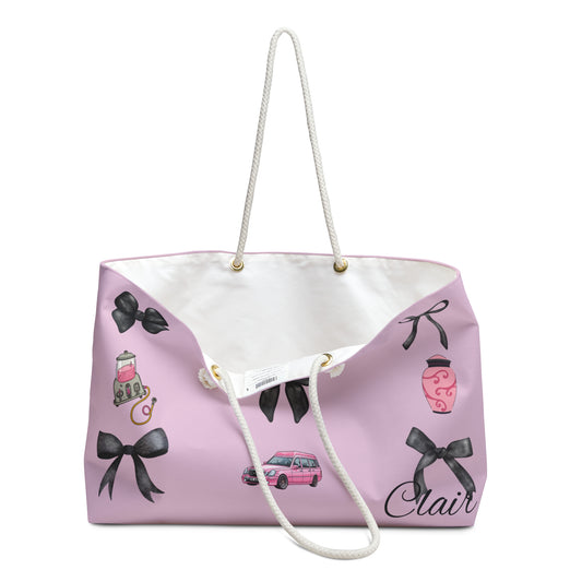 Pink Funeral Director & Embalmer Weekender Bag