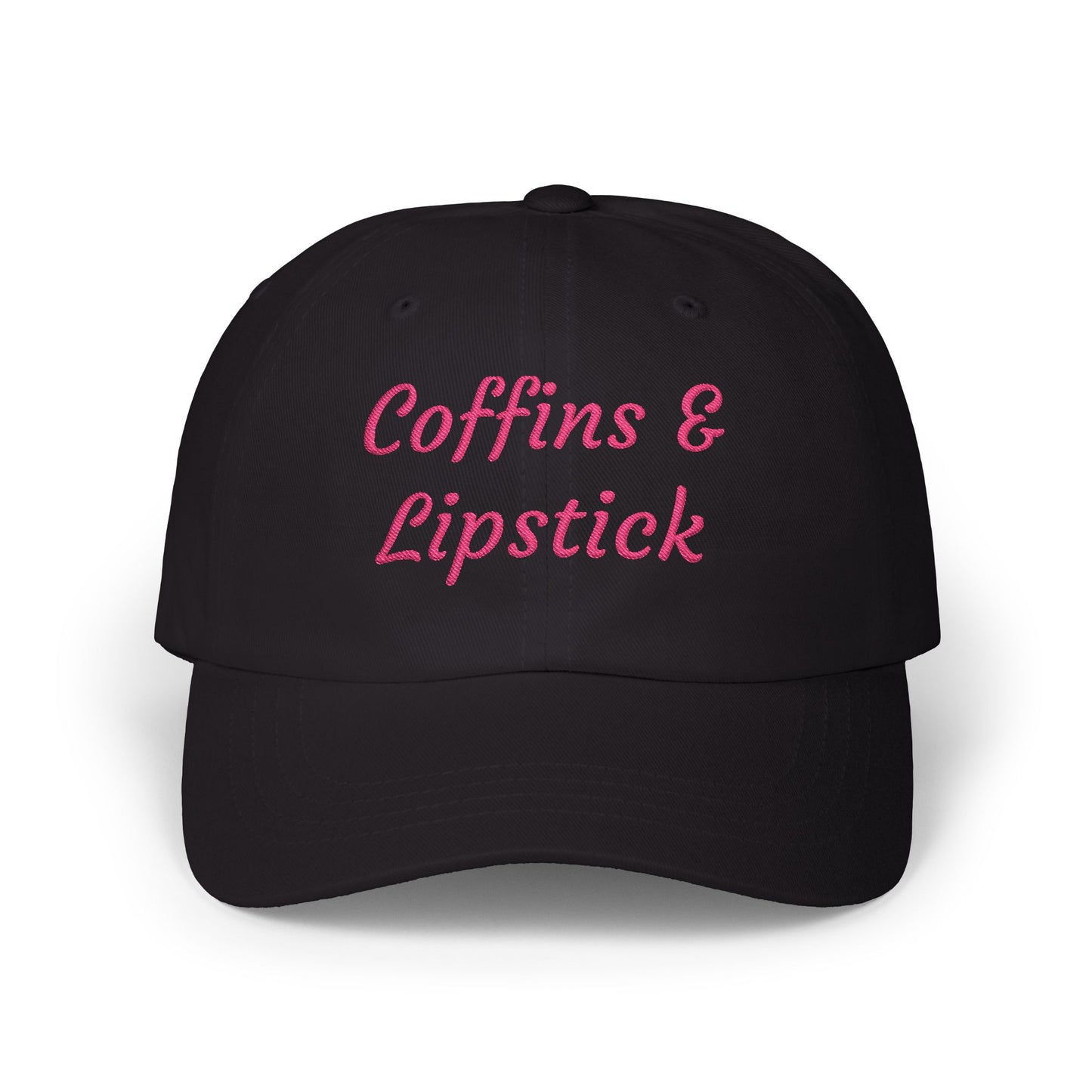 Coffins & Lipstick Embroidered Cap