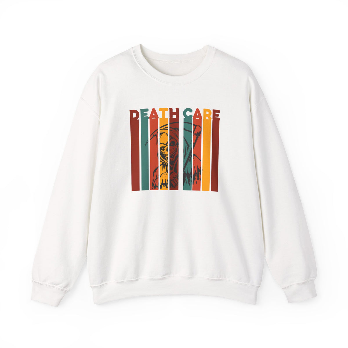 Death Care Retro Unisex Heavy Blend Crewneck Sweatshirt