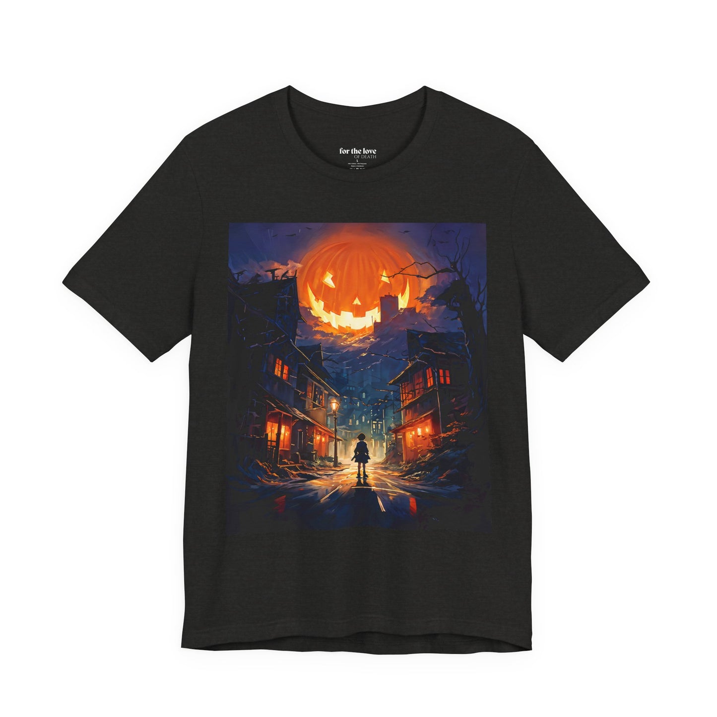 Retro Halloween Pumpkin Moon T-Shirt | Horror Art Graphic Tee