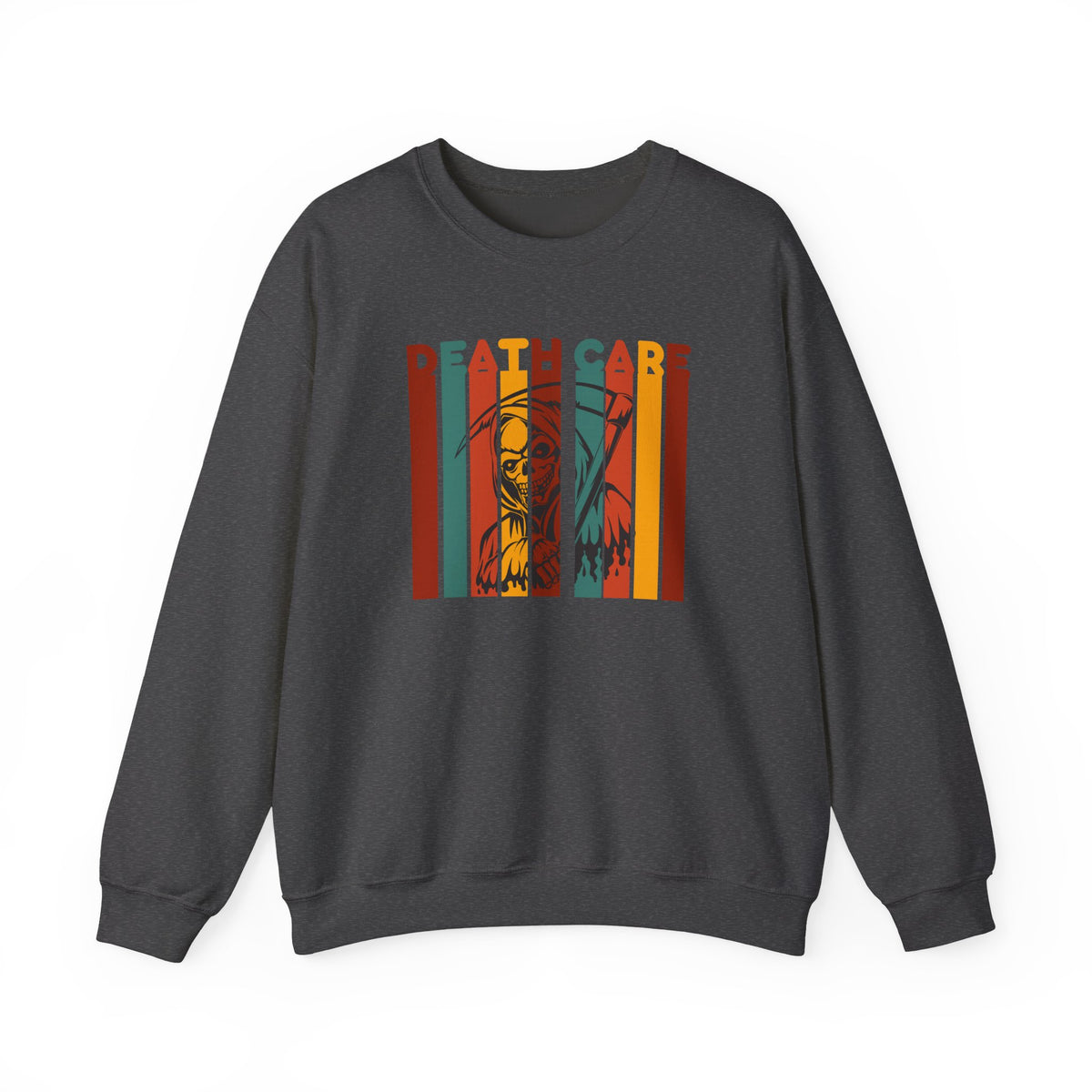 Death Care Retro Unisex Heavy Blend Crewneck Sweatshirt