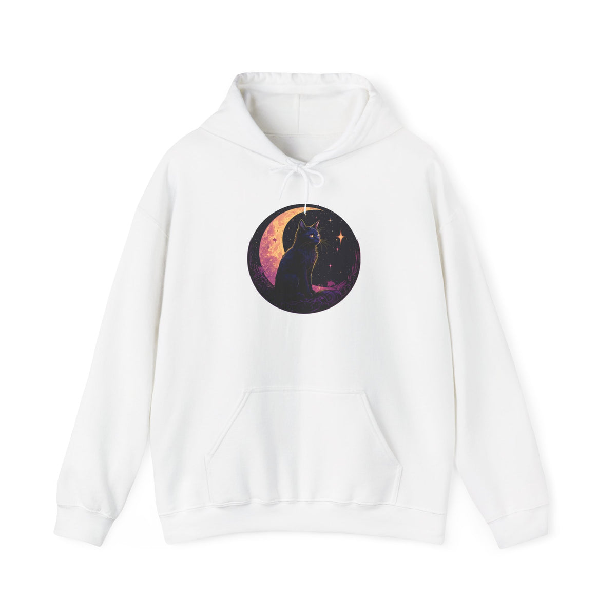Black Moon Cat Sweatshirt, Celestial Witch Shirt, Witchy Clothing, Pastel Goth Aesthetic, Wiccan Witchcraft Clothes, Dark Academia