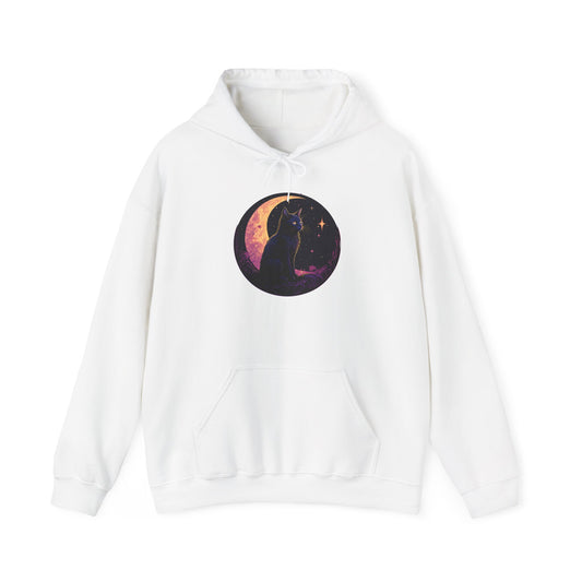 Black Moon Cat Sweatshirt, Celestial Witch Shirt, Witchy Clothing, Pastel Goth Aesthetic, Wiccan Witchcraft Clothes, Dark Academia