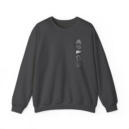 Heart and Lungs Minimalist Anatomy Sweatshirt