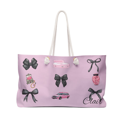 Pink Funeral Director & Embalmer Weekender Bag