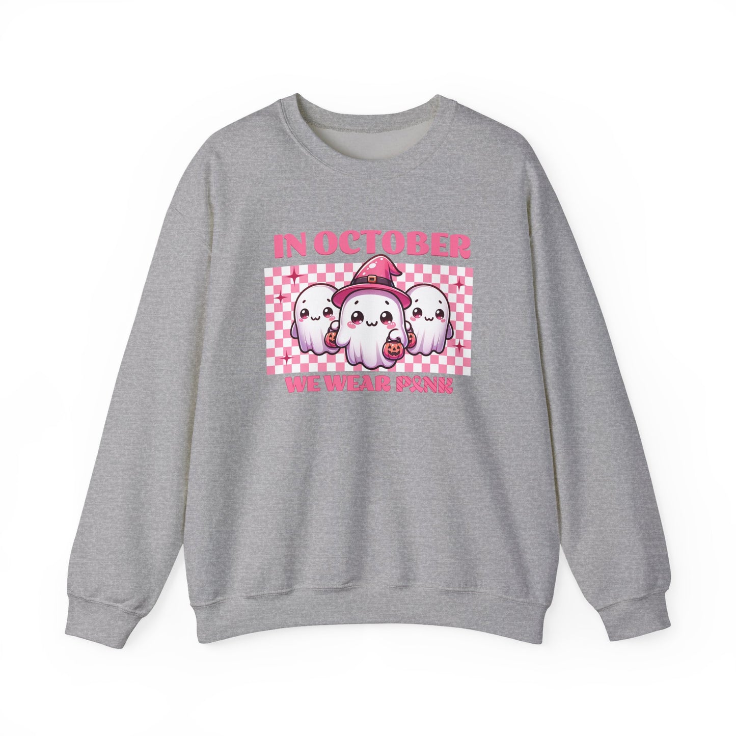 In October We Wear Pink Breast Cancer Awareness Sweatshirt