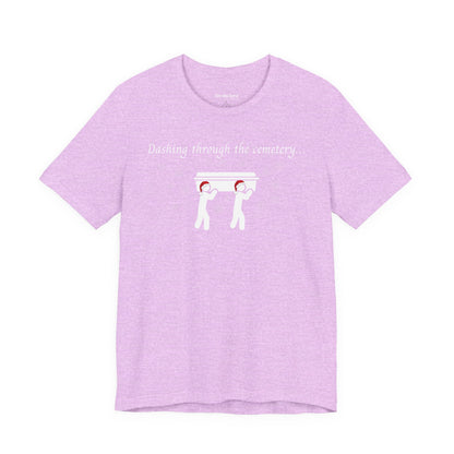 Dashing Through the Cemetery with Casket Tshirt