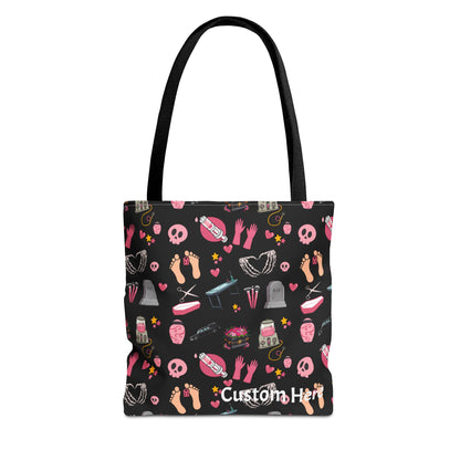 Pink Gothic Mortician Canvas Bag